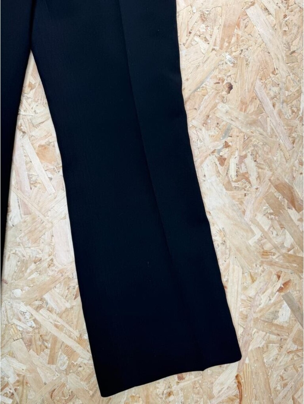 Black Wool Blend Dress Pants Womens Size 10 Wide Leg Trouser - Picture 3 of 16